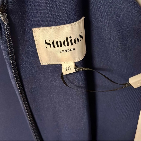 Studio 8 Pippa Maxi Dress UK Sz 16 Blue Sleeveless Evening Wear Hoco Prom Formal - Picture 9 of 13